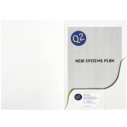 Marbig Presentation Folders Pro Series A4 White Gloss Single